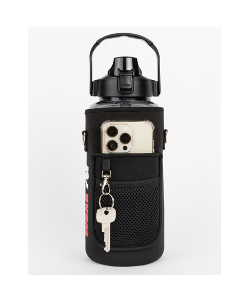 Water Bottle With Sleeve 2L Black