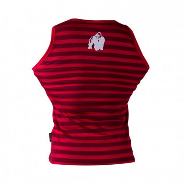 Stripe Stretch Tank Top Red