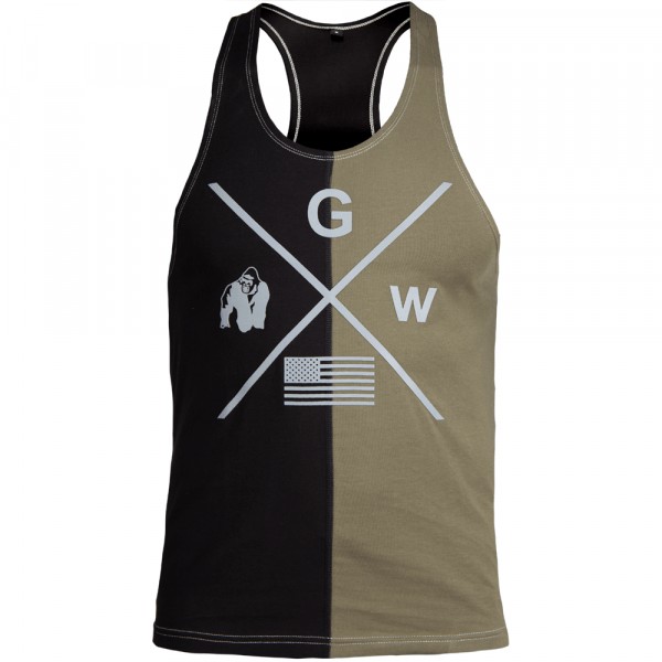Майка Sterling Stringer Tank Top Black/Army Green