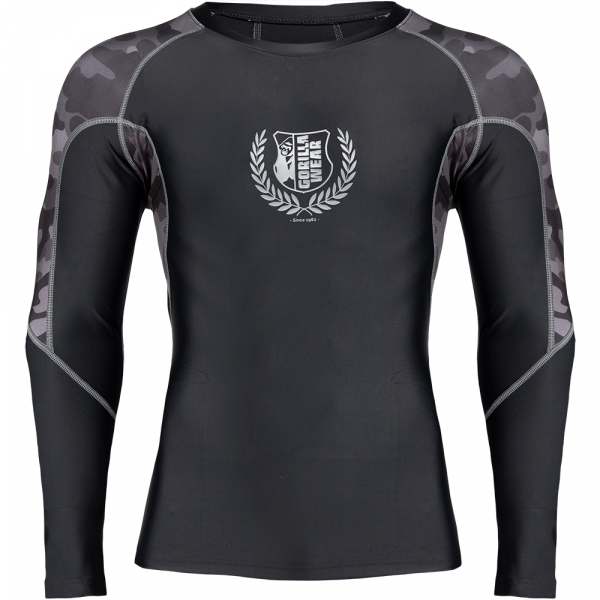 Lander Rashguard Long Sleeves Black/Gray Camo