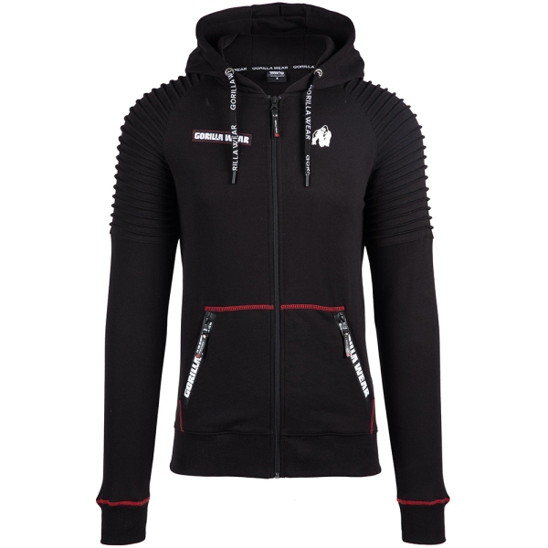 Georgia Zipped Hoodie Black