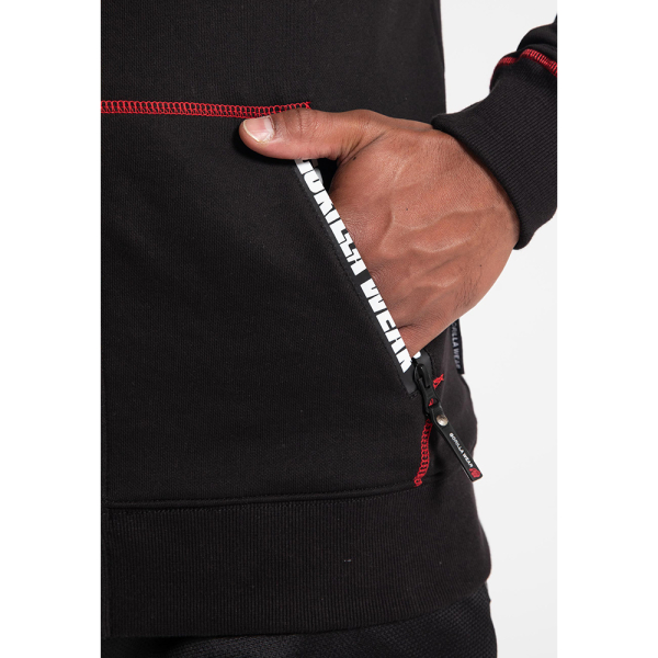 Georgia Zipped Hoodie Black