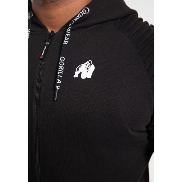 Georgia Zipped Hoodie Black