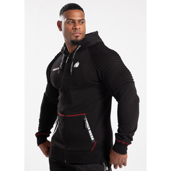 Georgia Zipped Hoodie Black