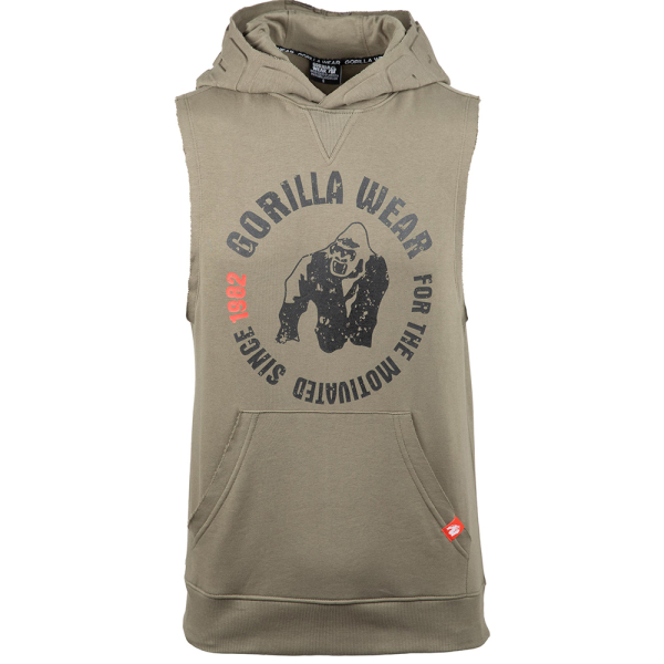 Marshall Sleeveless Hoodie Army Green