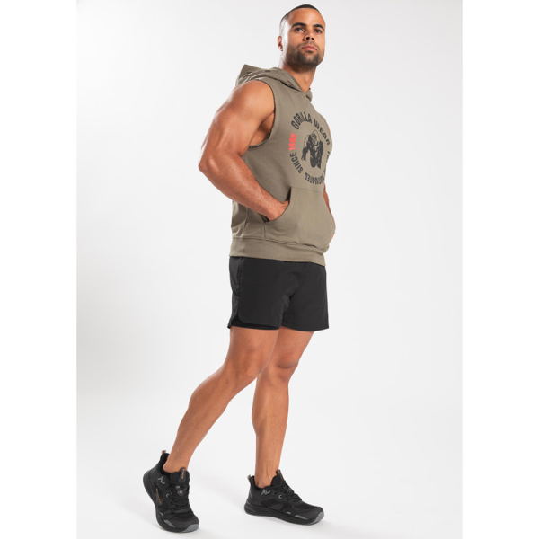 Marshall Sleeveless Hoodie Army Green