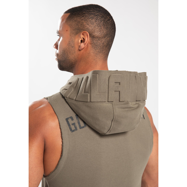 Marshall Sleeveless Hoodie Army Green