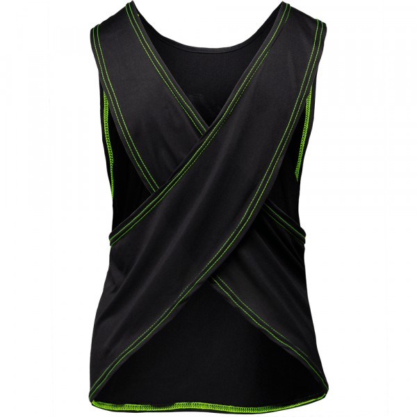Майка Odessa Cross Back Tank Top - Black/Neon Lime