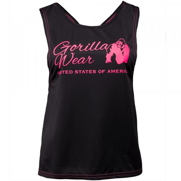 Майка Odessa Cross Back Tank Top - Black/Pink