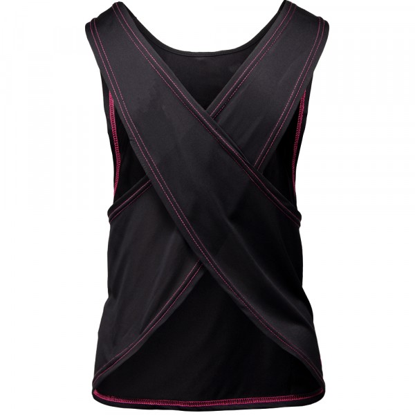Майка Odessa Cross Back Tank Top - Black/Pink