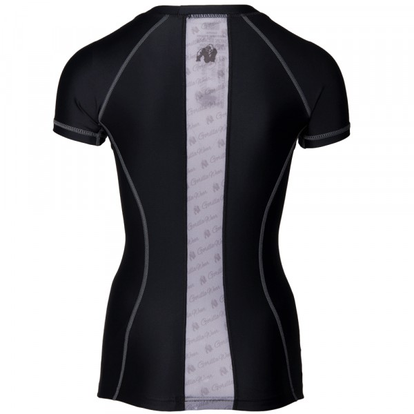 Carlin Compression Short Sleeve Top Black/Gray