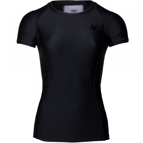 Carlin Compression Short Sleeve Top Black/Black
