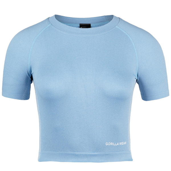 Selah Seamless Crop Top  Light Blue