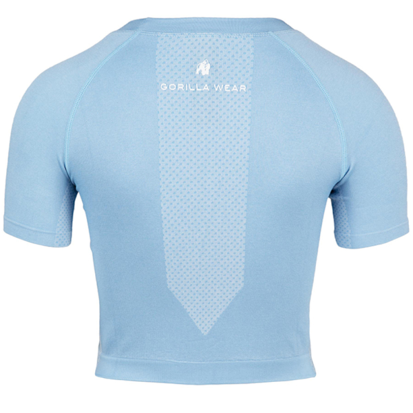 Selah Seamless Crop Top  Light Blue