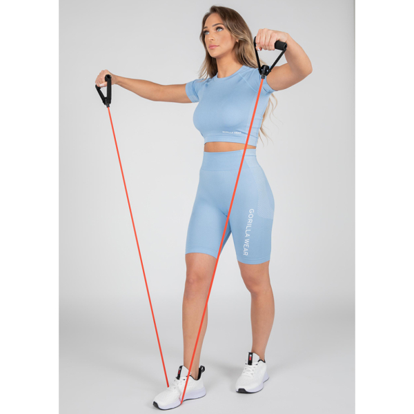 Selah Seamless Crop Top  Light Blue