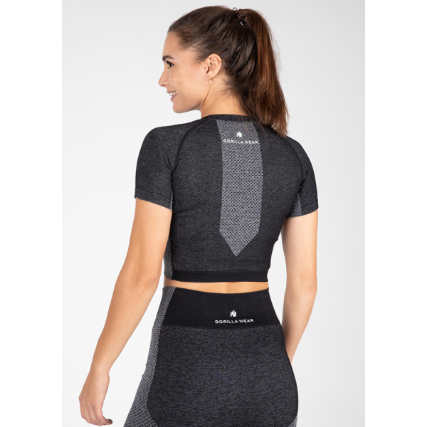 Selah Seamless Crop Top Black