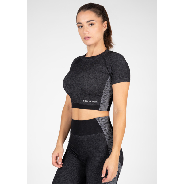 Selah Seamless Crop Top Black