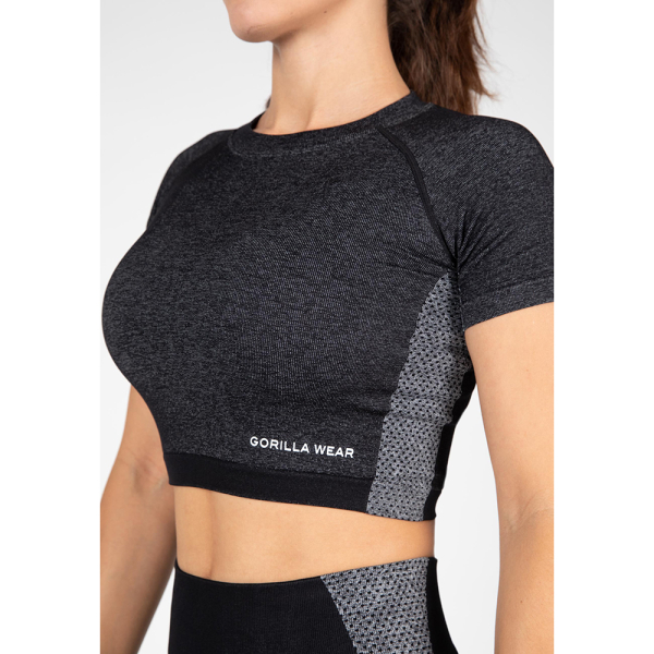 Selah Seamless Crop Top Black