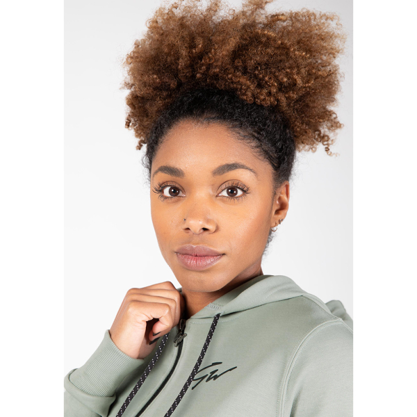 Pixley Zipped Hoodie Light Green