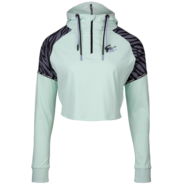 Zion Cropped Hoodie Green