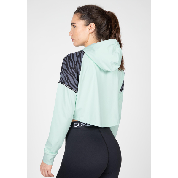 Zion Cropped Hoodie Green