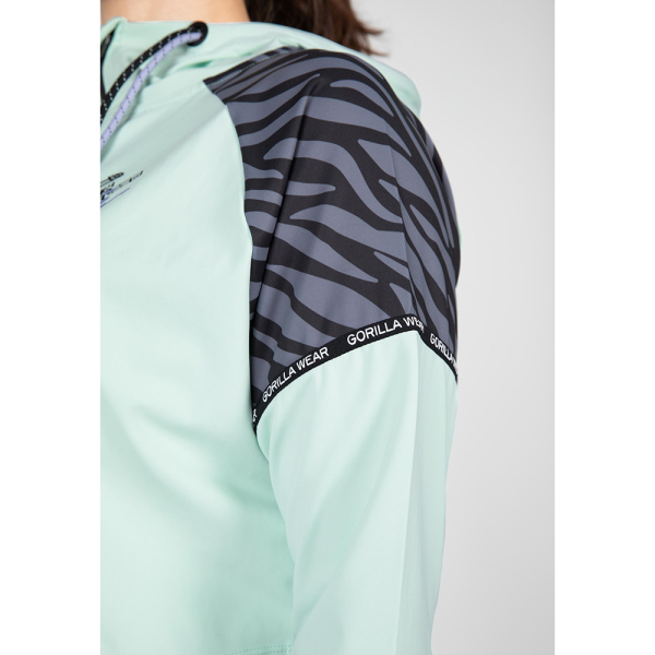 Zion Cropped Hoodie Green