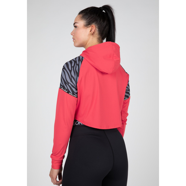 Zion Cropped Hoodie Red