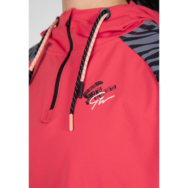 Zion Cropped Hoodie Red