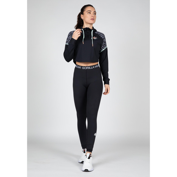 Zion Cropped Hoodie Black