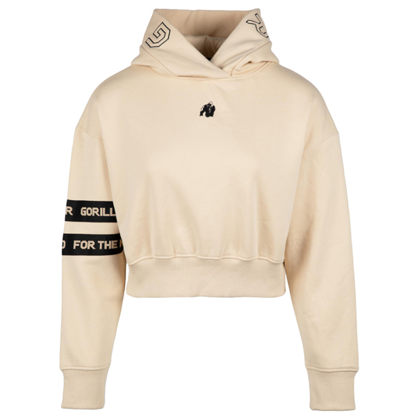 Tracey Cropped Hoodie Beige