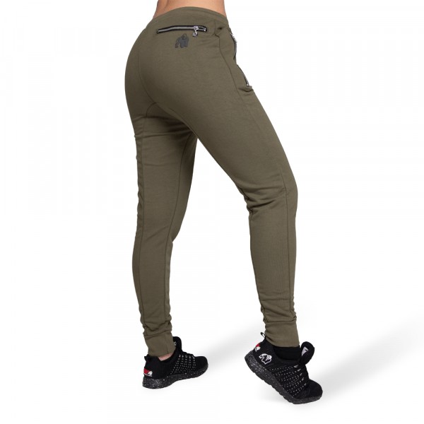 Celina Drop Crotch Joggers Army Green