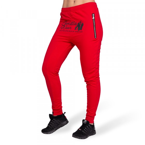 Celina Drop Crotch Joggers Red 