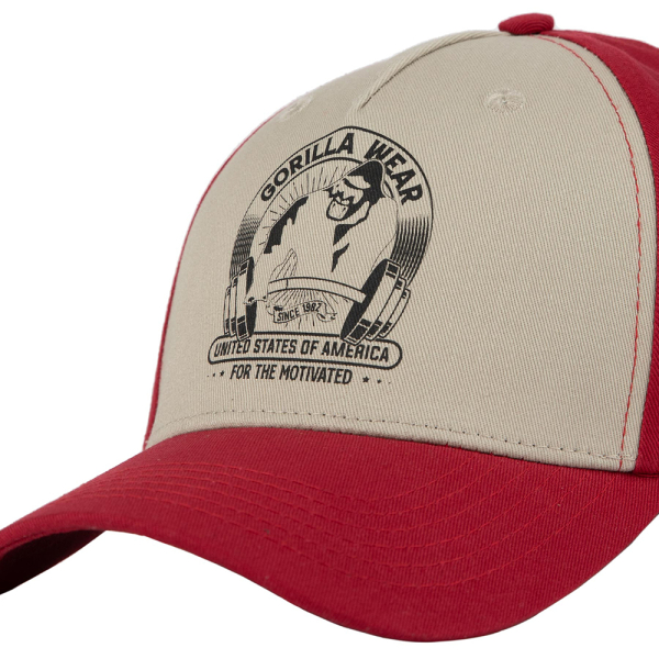 Buckley Cap - Red/Beige