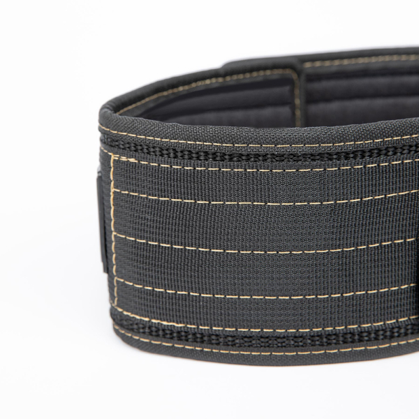 Gorilla Wear 4 Inch Nylon Lifting Belt Black/Gold