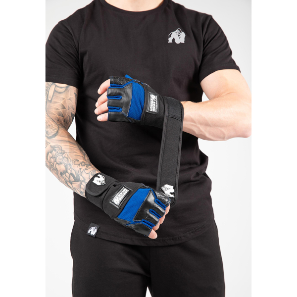 Dallas Wrist Wrap Gloves Black/Blue