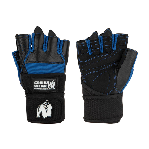 Dallas Wrist Wrap Gloves Black/Blue