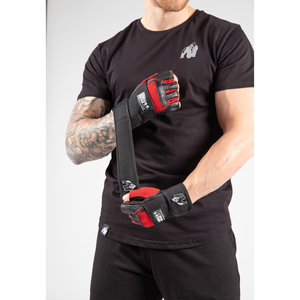 Dallas Wrist Wrap Gloves Black/Red