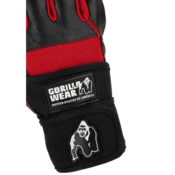 Dallas Wrist Wrap Gloves Black/Red