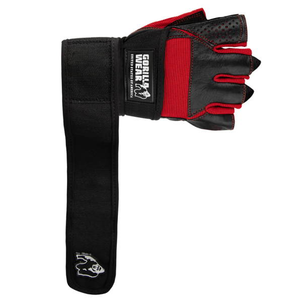 Dallas Wrist Wrap Gloves Black/Red