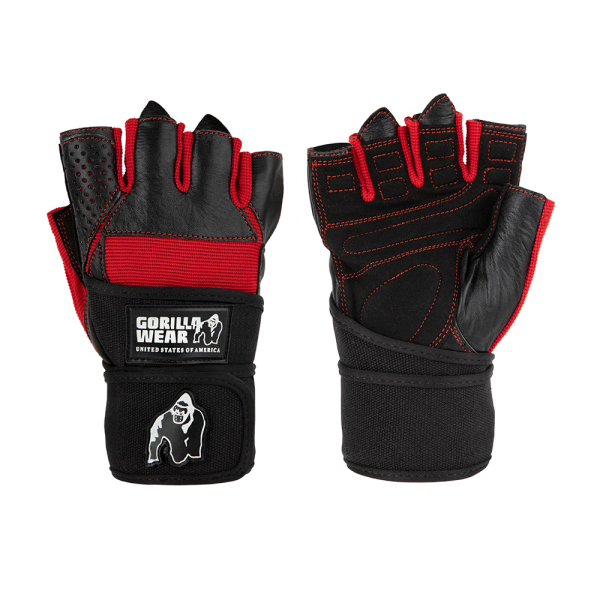 Dallas Wrist Wrap Gloves Black/Red