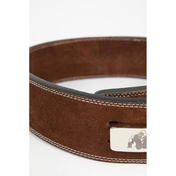 Gorilla Wear 4 Inch Leather Lever Belt Brown4