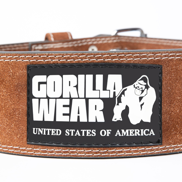 Gorilla Wear 4 Inch Leather Lifting Belt Brown