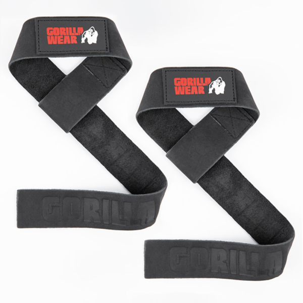 Leather Lifting Straps Black