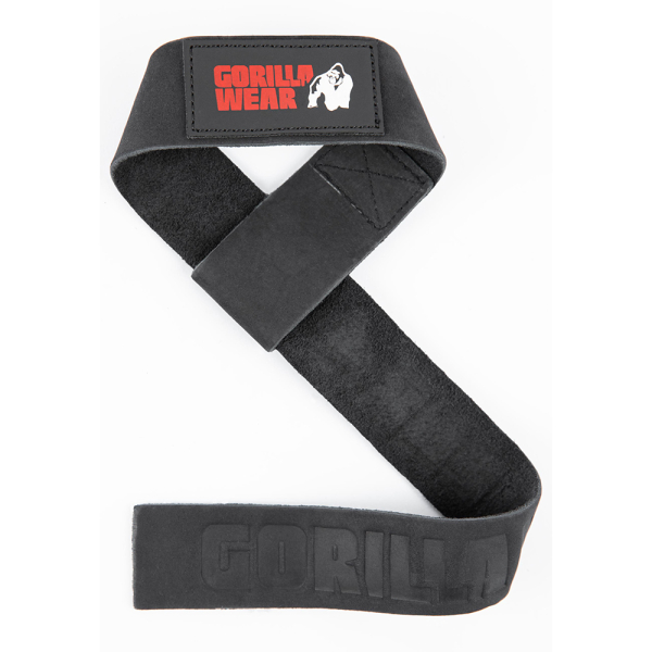 Leather Lifting Straps Black