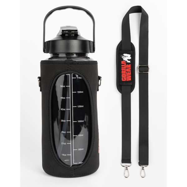 Water Bottle With Sleeve 2L Black