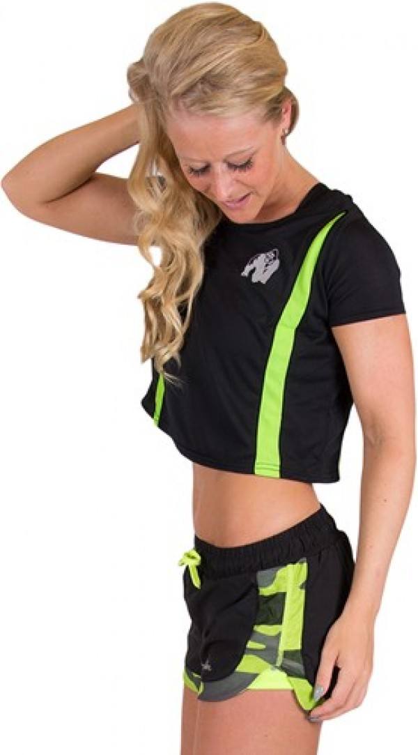Топ Columbia Crop Top Black/Neon Lime