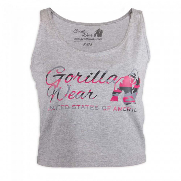 Oakland Crop Tank Gray/Pink 